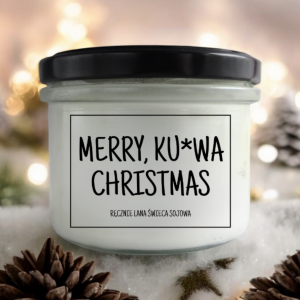 Świeca sojowa MERRY, K*RWA CHRISTMAS 235 ml