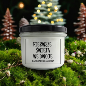 Świeca sojowa PIERWSZE ŚWIĘTA WE DWOJE  235 ml