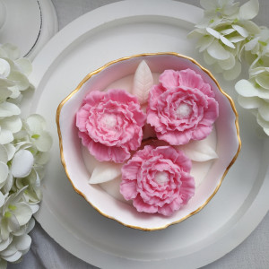 Świeca sojowa róża i piwonia