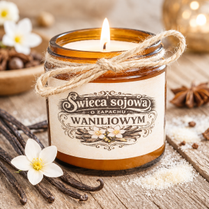Świeca sojowa WANILIA – Styl Vintage, 120ml