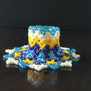 Świecznik z koralików TOHO