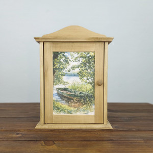 Szafka na klucze - łódka na jeziorze