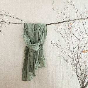 Szal lniany - eukaliptus