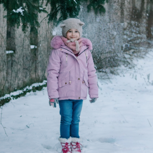 Szara Czapka Miś - Czapka Dla Dzieci z Wełny Alpaki i Merynosa