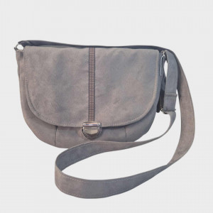 Szara torebka listonoszka retro