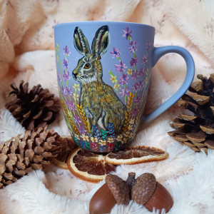 Szarak-Ona ręcznie malowany kubek 300 ml.