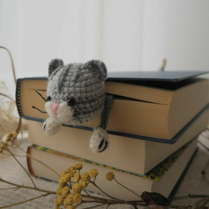 Szaro Bury Kotek zakładka do kiążki