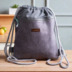 Szary workoplecak z przednią kieszenią