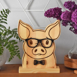 Szczęśliwy prosiaczek z kolekcji "WEGAŃSCY PRZYJACIELE"