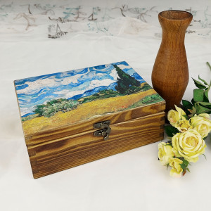 Szkatułka - cyprysy Van Gogha