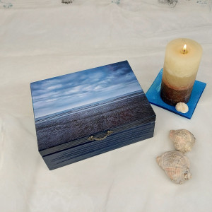 Szkatułka - granat morza