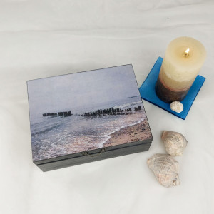 Szkatułka - szarość Bałtyku