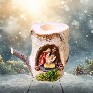 Szopka bożonarodzeniowa z brzozy – rustykalna dekoracja #7