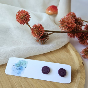 Sztyfty guziki bordowe