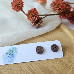 Sztyfty guziki brązowe