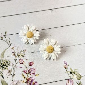 Sztyfty kwiatki - białe