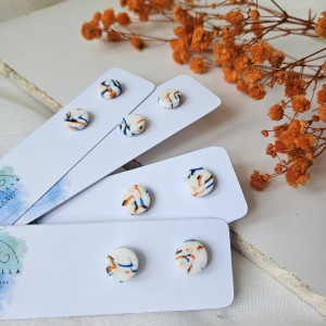 Sztyfty - pomarańczowo granatowe paski