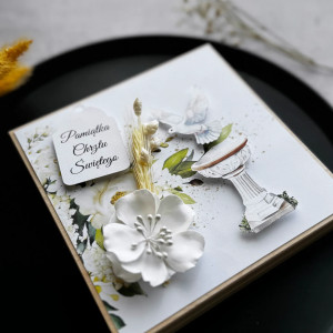 Szybka wysyłka Prezent na Chrzest Święty drewniana szkatułka