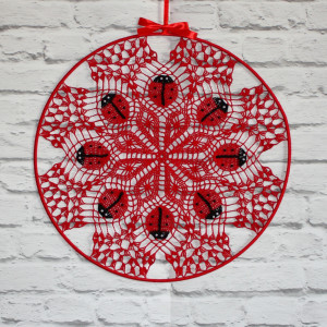 Szydełkowa ozdoba- biedronki