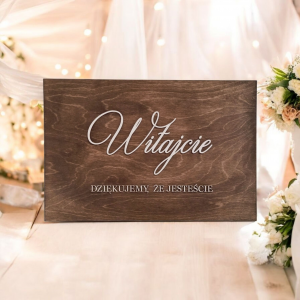 Tablica powitalna Witajcie dziękujemy, że jesteście