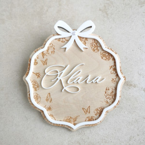 Tabliczka do zdjęć dla noworodka, tabliczka z imieniem dla dziewczynki