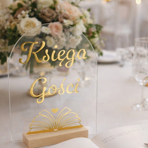 Tabliczka Księga Gości dekoracja stołu na imprezę wesele ślubne