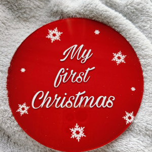 Tabliczka My first Christmas do sesji noworodkowej, z okazji narodzin
