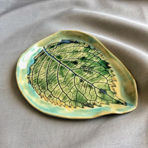 Talerzyk ceramiczny liść Hortensja