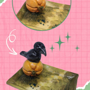 Talerzyk jesienny z wroną