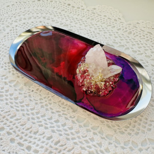 Talerzyk на drobiazgi z kamieniem naturalnym Talerzyk na biżuterię