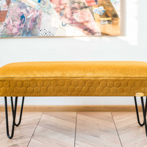 Tapicerowana ławeczka ławka do przedpokoju loft