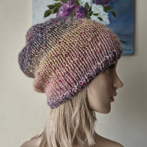 Taupe - miła, ciepła, oryginalna czapka