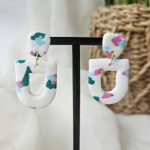 Terrazo kolczyki wiszące