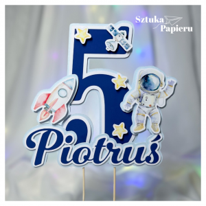 Topper na tort - kosmos