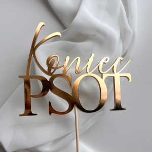 Topper na tort ślubny - koniec psot