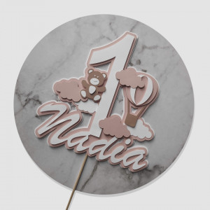 Topper urodzinowy na tort, 01