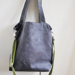 Torba hobo L - szary, limonka