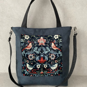 Torba na ramię - ornament ptaszki