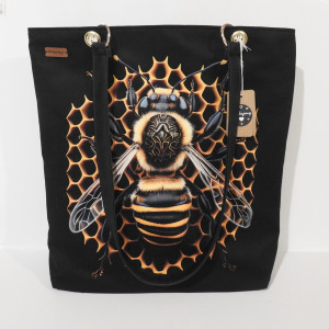 Torba na ramię xl glamour rockowa gothic pszczoła prezent