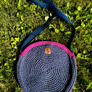 Torba Okrągła – ręcznie robiona szydełkowa torba ze sznurka