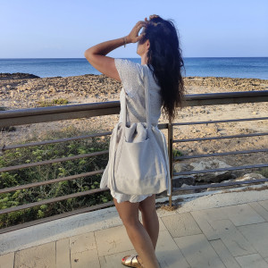 Torba SummerBag SAND -duża jasnobeżowa torba sztruksowa