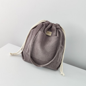Torba SummerBag TAUPE-duża szarobrązowa torba sztruksowa