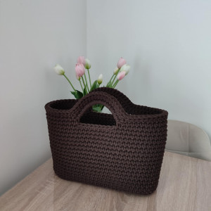 Torba szydełkowa do ręki ze sznurka 35cmx25cm