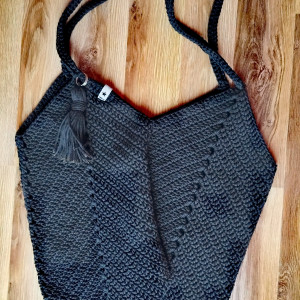 Torba tulipan torebka worek a4 handmade szydełko