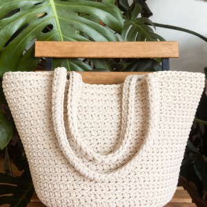 Torebka damska,na ramię, koszyk ze sznurka bawełnianego.