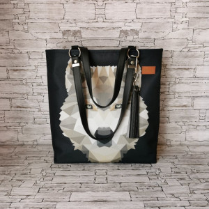Torebka damska shopper bag - wilk 1