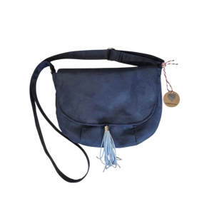 Torebka listonoszka kobaltowa boho
