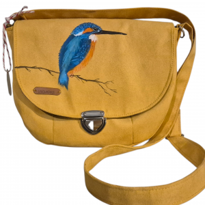 Torebka listonoszka  malowana zimorodek