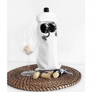 Torebka na butelkę, worek na wino .handmade