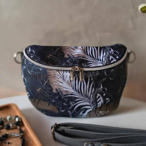 Torebka/nerkotorebka grafitowa w liście